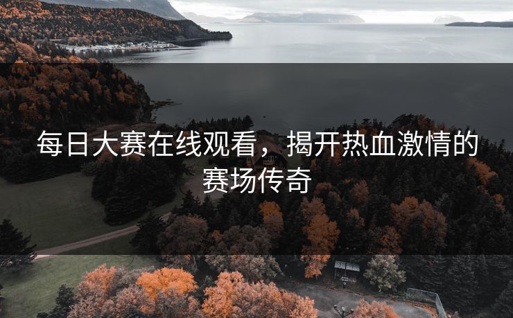 每日大赛在线观看，揭开热血激情的赛场传奇